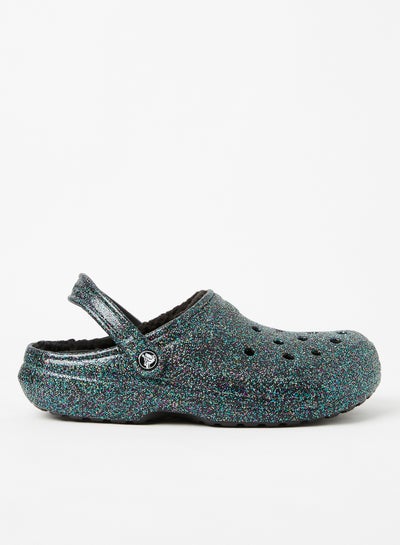 crocs lined glitter