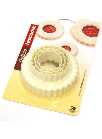 Buy 6-Sizes Delicia Double-Sided Flower Cookie Cutters Multicolour 20x12x4.5cm in UAE