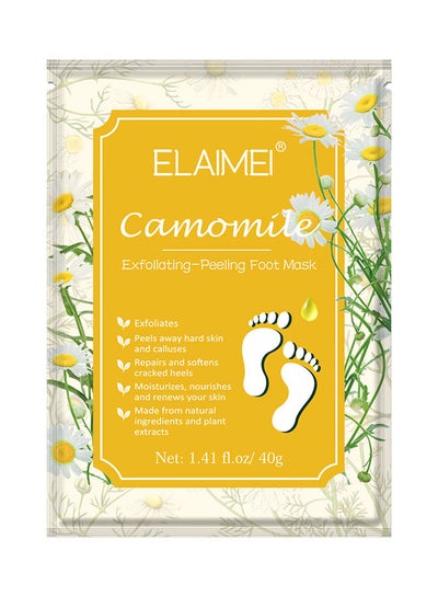 Buy Camomile Exfoliating-Peeling Foot Mask Clear 40grams in UAE