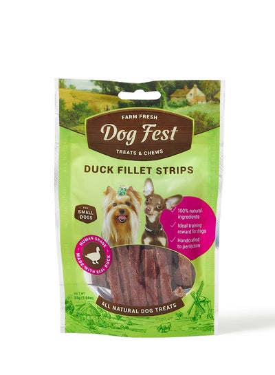 Buy Duck Fillet Strips For Mini Dogs Treats 55grams in UAE