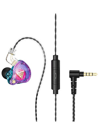 Buy 3D Dynamic Wired Earphone Purple in UAE