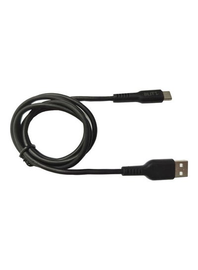 Buy BLITZ UC3 Charger Cable/USB-Type C/5V/3A/fast charging/1M/CE/1Y Black in Egypt