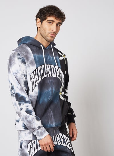 اشتري Split Graphic Hoodie Multicolour في الامارات