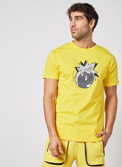 Buy Pablo Graphic T-Shirt Yellow in UAE