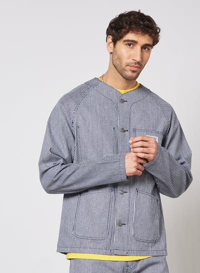 Buy Kap Striped Jacket Indigo in UAE