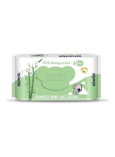 Buy 80-Piece 100% Bamboo Baby Wet Wipes Pack in UAE