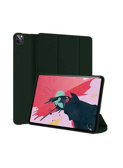 Buy Smart Folio Stand Leather Case Cover for iPad Pro 11 inch (2020) 2nd Generation Green in Saudi Arabia