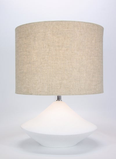Buy Ole Porcelain Table Lamp | Lampshade Unique Luxury Quality Material for the Perfect Stylish Home D152-56 White 35 x 35 x 46 in UAE
