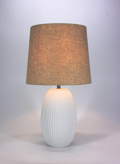 Buy Kidlat Porcelain Table Lamp | Lampshade Unique Luxury Quality Material for the Perfect Stylish Home D181-41 White 30.5 x 30.5 x 53.4 in UAE