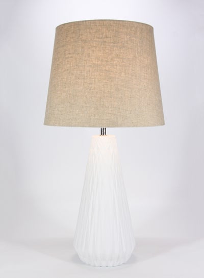 Buy Wanda Porcelain Table Lamp | Lampshade Unique Luxury Quality Material for the Perfect Stylish Home D152-53 White 36 x 36 x 69 White in UAE