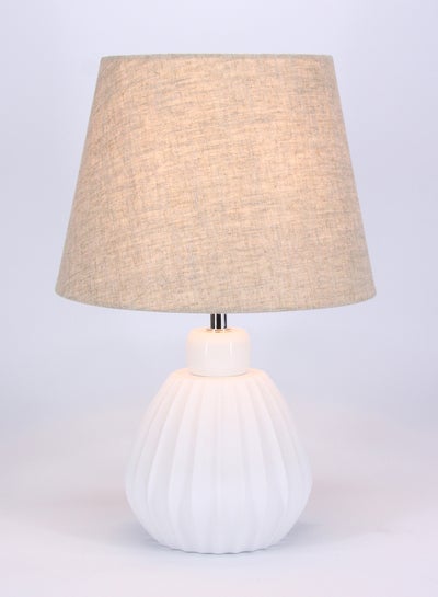 Buy Traces Porcelain Table Lamp | Lampshade Unique Luxury Quality Material for the Perfect Stylish Home D181-71 White 30 x 30 x 43.5 in UAE