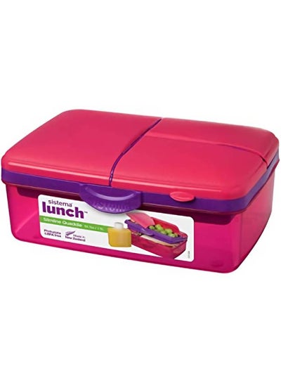 Buy Slimline Quaddie Lunch Box Multicolour 1.5Liters in Egypt