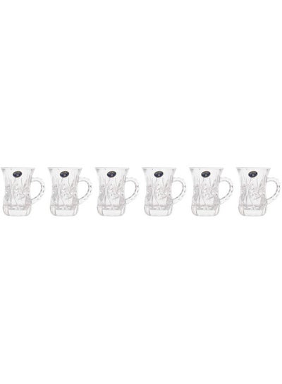 Buy Pinwheel Coffee Set (6+6 pieces ) Clear ‎37.6 x 22.6 x 9cm in Egypt