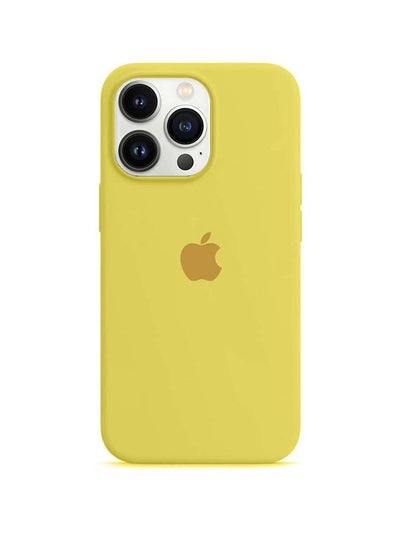 Buy Silicone Case Cover for iPhone 13 Pro Max 6.7inch Yellow in UAE