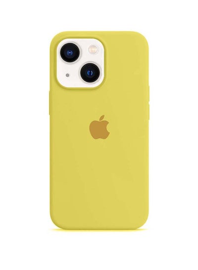 Buy Silicone Case Cover for iPhone 13 6.1 inch Yellow in Saudi Arabia