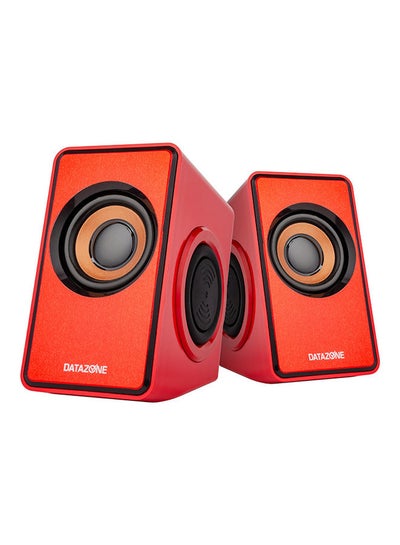 Buy 2-Piece Multimedia Speaker Red in Saudi Arabia