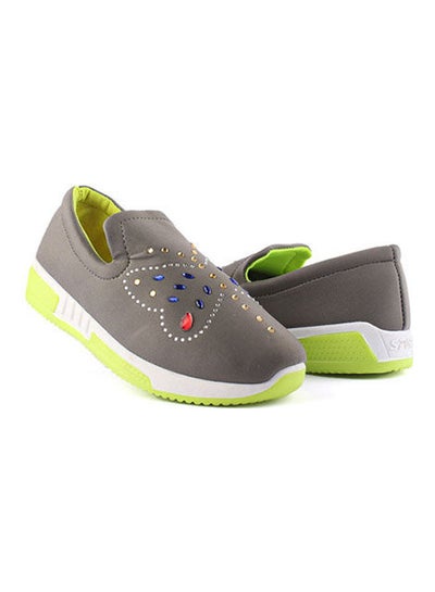 Buy Leather Casual Sneakers Gray in Egypt