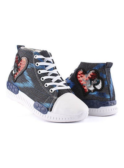 Buy Casual Lace-Up Canvas Boot Black in Egypt