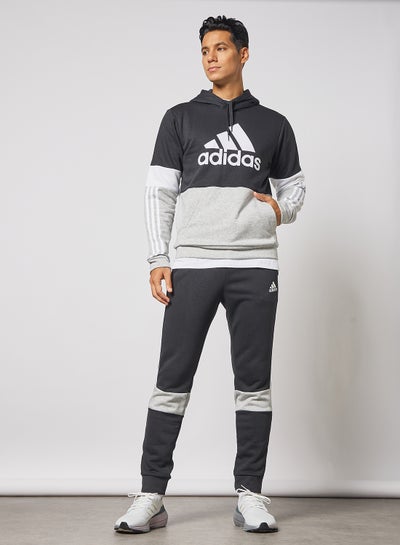 adidas Essentials Fleece Colorblock Sweatshirt - Black | adidas US