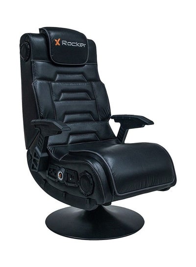 اشتري X Rocker Pro 4.1 Pedestal Gaming Chair With 4.1 Wireless Audio System And Subwoofer (Faux Leather, Black) في الامارات