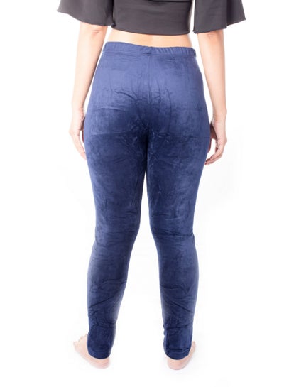 Buy Velvet Lounge Pants Blue in UAE