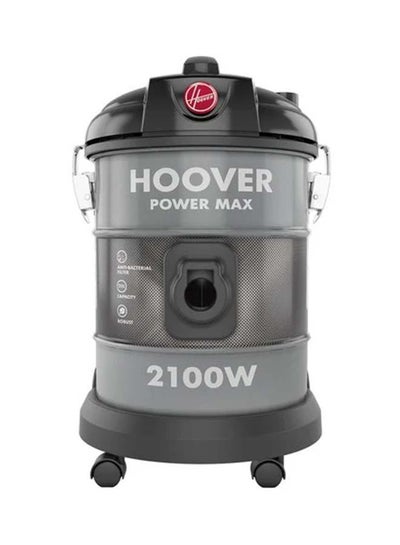 Buy Power Max Drum Vacuum Cleaner 20 Litre Capacity, Large Capacity, With Blower Function For Home & Office Use, 3 Year Motor Warranty - 566101 20 L 2100 W HT87-T2-M / HT87-T2-ME Grey in UAE