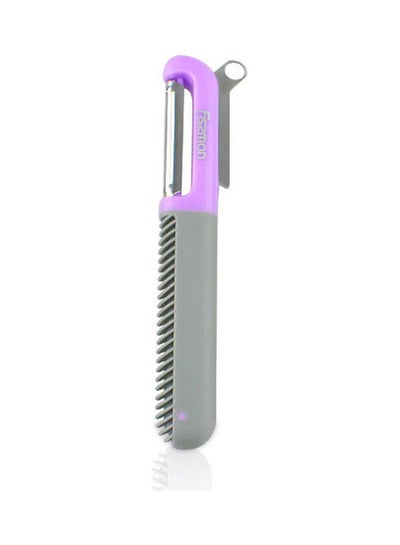 Buy Peeler Kitchen Knife P Shape Purple/Grey 15cm in UAE