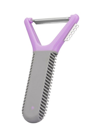 Buy Multi-Function Y- Shaped Peeler Purple/Grey 12.5x7.5cm in UAE