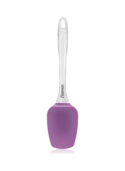 Buy Spatula With Handle Purple/Clear 25x8cm in UAE