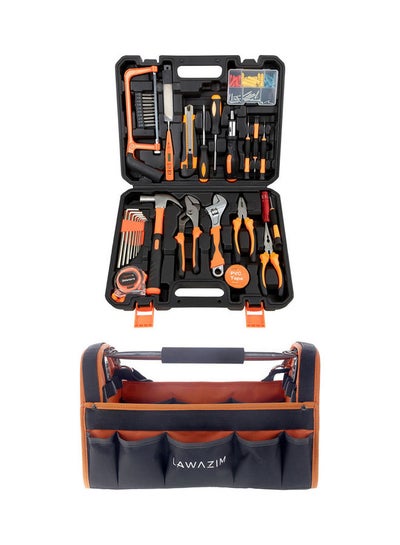 اشتري 100-Piece Heavy Duty Tool Set With Multi Pocket Bag متعدد الألوان 16بوصة في السعودية