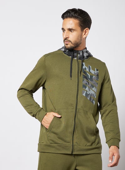 Buy Dri-FIT Full-Zip Camo Training Hoodie Olive in Saudi Arabia