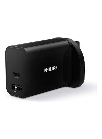 Buy 30W Dual Port Wall Charger With PD Support Black in Saudi Arabia