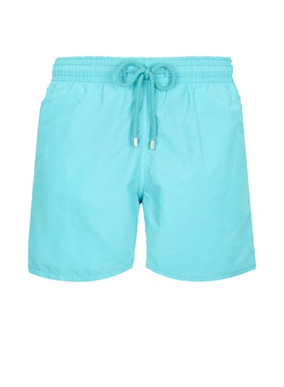Buy Plain Elastic Wasted Swin Shorts sky Blue in UAE