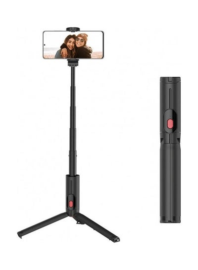 Buy Selfie Stick And Tripod With Detachable Remote Shutter Black in Saudi Arabia