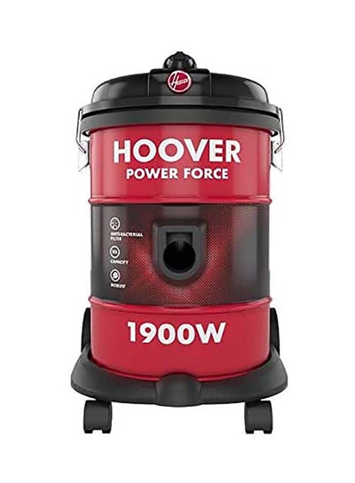 Buy Power Force Drum Vacuum Cleaner With Blower Function For Home And Office Use - 18 L 1900 W HT87-T1-M Red/Black in UAE