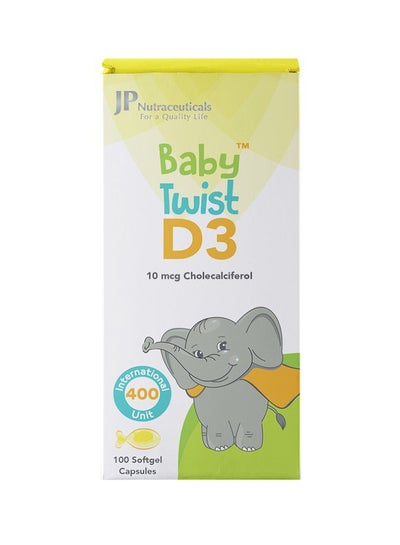 Buy Jp Baby Twist D3 400 I.U. 100 Softgel Capsules in Saudi Arabia