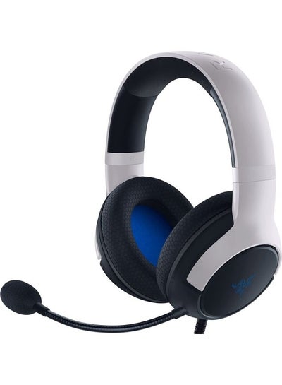 اشتري Razer Kaira X Wired Headset for Playstation 5, PC, Mac & Mobile Devices - Triforce 50mm Drivers, HyperClear Cardioid Mic, Flowknit Memory Foam Ear Cushions, On-Headset Controls - White/Black في الامارات