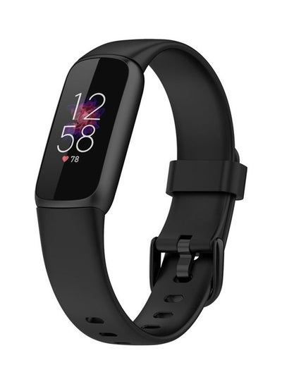 Buy 2-Piece Classic Silicone Band For Fitbit Luxe Small/Large Black in Saudi Arabia