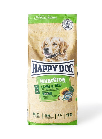 Buy Happy Dog Naturcroq Lamb And Rice Dog Dry Food 15kg in UAE