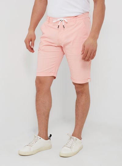 Buy Drawstring Chino Shorts Pink in Egypt