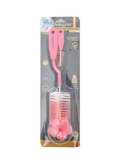 Buy 2-Piece Baby Sponge Bottle Cleaning Brush Set in Saudi Arabia