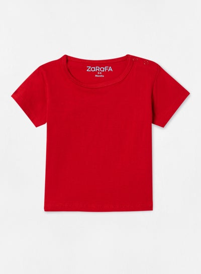 Buy Basic Plain T-Shirt Dark Red in Saudi Arabia