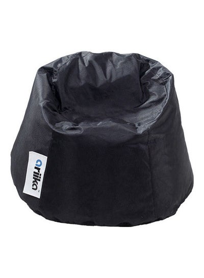اشتري Leather Small Puff Bean Bag أسود 78 × 50سم في مصر
