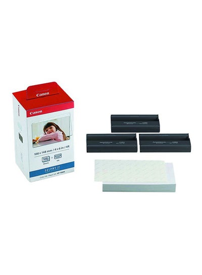 Buy Selphy CP KP-108IN Ink/Paper Set ‎Glossy White in UAE