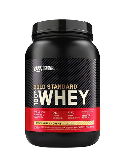 Buy Gold Standard 100 Percent Whey Protein - French Vanilla Creme - 907 Gram in UAE