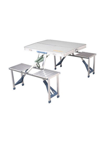 Buy Foldable Aluminum Picnic Table With Chair 88x35x11cm in Saudi Arabia
