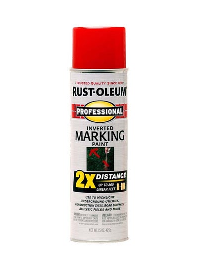 Buy Professional 2X Distance Marking Paint Spray Safety Red in UAE