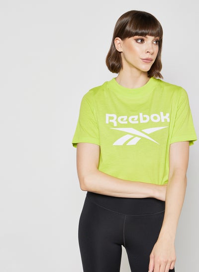 Buy Identity Cropped Training T-Shirt Green in UAE