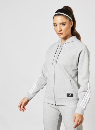 Sportswear Future Icons Zip Hoodie Grey price in UAE, Noon UAE