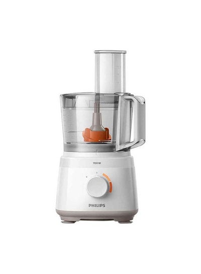 Buy Daily Collection Compact Food Processor 1.5 L 700.0 W HR7320/01 White/Clear/Orange in UAE